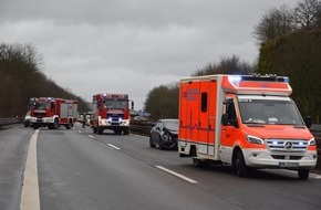 Feuerwehr Iserlohn: FW-MK: Auffahrunfall auf der BAB 46