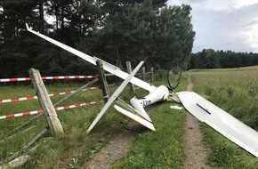 Polizeipräsidium Westpfalz: POL-PPWP: Notlandung eines Segelflugzeuges