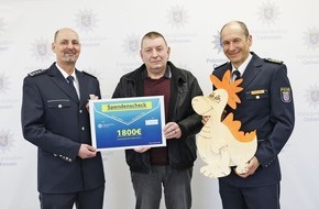 Polizeipr&auml;sidium Osthessen: POL-OH: Spenden&uuml;bergabe - Polizeipr&auml;sidium Osthessen unterst&uuml;tzt Verein "Kleine Helden"