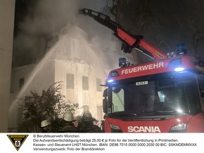 FW-M: Aufwendige Löscharbeiten bei Dachstuhlbrand (Sendling)