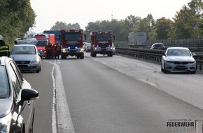Feuerwehr Iserlohn: FW-MK: Verkehrsunfall auf der Autobahn -Eine verletzte Person-