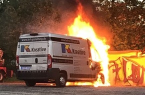 Polizei Aachen: POL-AC: Lieferwagen brannte; Kripo ermittelt wegen Brandstiftung