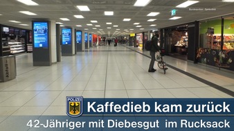 Bundespolizeidirektion München: Bundespolizeidirektion München: Kaffeedieb kam zurück - 42-Jähriger trotz Diebstahlsrücktritt unter Verdacht