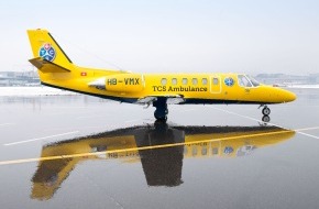 Touring Club Schweiz/Suisse/Svizzero - TCS: Nouvel avion ambulance aux couleurs du TCS