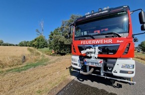 Freiwillige Feuerwehr Gangelt: FW Gangelt: Vegetationsbrand am Rodebach