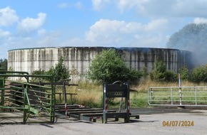 Polizeiinspektion Oldenburg-Stadt / Ammerland: POL-OL: +++ Westerstede: Brandgeschehen bei einer Biogasanlage +++