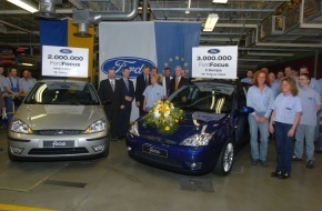 Ford-Werke GmbH: Drei Millionen Ford Focus in Europa produziert / Doppeljubiläum: Zwei Millionen wurden seit 1998 in Saarlouis gebaut