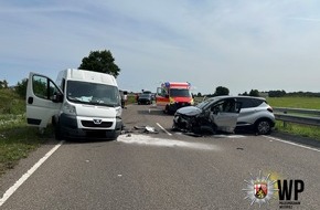 Polizeiinspektion Kusel und Polizeiwache Schönenberg-Kübelberg: POL-PIKUS: Drei Verletzte bei Unfall im Gegenverkehr