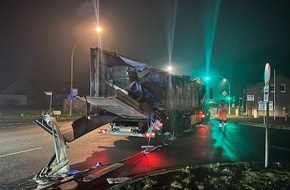 Polizeiinspektion Diepholz: POL-DH: --- Drebber - Lkw an Baum aufgerissen ---