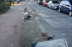 Polizeipr&auml;sidium Hamm: POL-HAM: Umgeknickte Stra&szlig;enlaterne und Verkehrszeichen: Polizei stellt fl&uuml;chtigen Audi-Fahrer