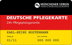 Münchener Verein Versicherungsgruppe: DEUTSCHE PFLEGEKARTE bietet schnelle Hilfe (mit Bild)