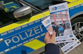 Kreispolizeibehörde Rhein-Kreis Neuss: POL-NE: Hilfe für Geflüchtete aus der Ukraine - Polizei und der Rhein-Kreis Neuss informieren Betroffene mit Flyer