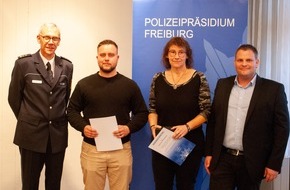 Polizeipräsidium Freiburg: POL-FR: Waldshut-Tiengen / Küssaberg / Jestetten: Couragierte Bürger werden für ihren Einsatz geehrt
