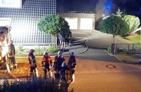 Kreisfeuerwehr Rotenburg (Wümme): FW-ROW: Carport in Brand