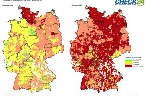 CHECK24 GmbH: Gaspreise sinken um bis zu 30 Prozent trotz beginnender Heizperiode - vereinzelte Erhöhungen geplant (mit Grafik) / Flächendeckend mehr alternative Gasanbieter in Deutschland