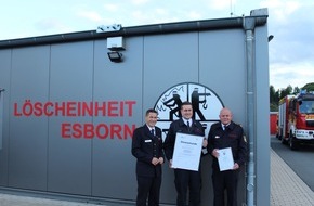 Feuerwehr Wetter (Ruhr): FW-EN: 100 Jahre Löscheinheit Esborn - Ein Jahrhundert im Dienst der Sicherheit