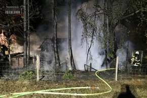 FW-MK: Gartenhüttenbrand in Iserlohn-Lasbeck
