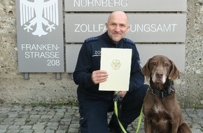 Hauptzollamt Nürnberg: HZA-N: Vierbeiniger "Zollfahnder" geht in Pension