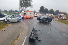 Polizeiinspektion Verden / Osterholz: POL-VER: + Zehn Verletzte nach Frontalzusammenstoß +