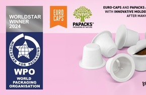 PAPACKS Sales GmbH: Acuerdo de 100 millones de cápsulas de café: PAPACKS y EURO-CAPS conquistan el mercado con innovación sin plástico y ganan el prestigioso premio WorldStar Packaging