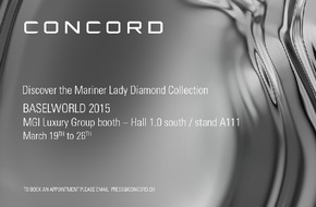 CONCORD: AVIS AUX MÉDIA : votre invitation à découvrir les nouveautés de CONCORD à Baselworld 2015