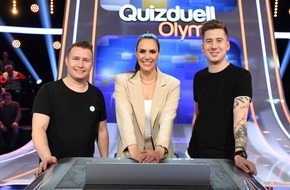 ARD Das Erste: Schlagersänger gegen den Olymp: Schürze und DJ Robin bei Esther Sedlaczek | "Quizduell-Olymp" am Freitag, 17. März, 18:50 Uhr im Ersten