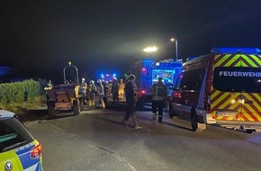 Freiwillige Feuerwehr Osterholz-Scharmbeck: FW Osterholz-Scharm.: Feuer an Baufahrzeug / Teamwork von Rettungsdienst und Feuerwehr