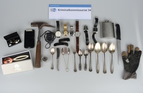 Polizei Bonn: POL-BN: 43-jähriger Wohnungseinbrecher in Untersuchungshaft - Polizei sucht Eigentümer sichergestellter Gegenstände