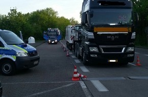 Polizeiinspektion Cuxhaven: POL-CUX: Kontrollen auf der A 27 decken gravierende Mängel auf - 90-Tonner mit gebrochener Bremsscheibe unterwegs