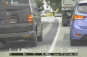 Polizeiinspektion Neubrandenburg: POL-NB: Schwerwiegende Verkehrsverstöße mithilfe des Videowagens festgestellt