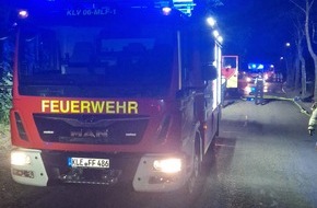 Feuerwehr Kleve: FW-KLE: Erneuter Brand in der Heidestraße sorgt abermals für Großaufgebot der Feuerwehr