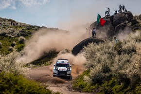 Rallye Portugal: Gus Greensmith und Beifahrer Jonas Andersson fahren auf das WRC2-Podium