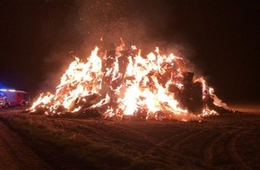 Polizeidirektion Landau: POL-PDLD: Brand von über 100 Strohballen