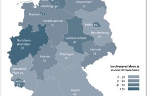 CRIF GmbH: Firmeninsolvenzen sinken um 4,4 Prozent - Anstieg auf Jahressicht möglich