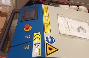 Hauptzollamt Bielefeld: HZA-BI: Zollamt Arnsberg stoppt Einfuhr von Laserschweißgeräten/Verstoß gegen Sicherheitsbestimmungen und Konformität