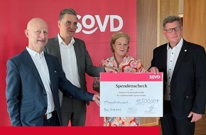 Sozialverband Deutschland (SoVD): SoVD übergibt Spende für Erdbebenopfer