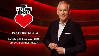Ein Herz für Kinder: "Ein Herz für Kinder": Am 6. Dezember 2025 zeigt das ZDF zum 25. Mal die TV-Spendengala für Kinder in Not / Jubiläumssendung mit Andrea Berg, Roland Kaiser und Santiano / Moderation Johannes B. Kerner