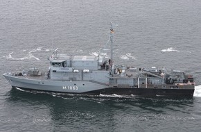 Presse- und Informationszentrum Marine: Minenjagdboot "Bad Bevensen" kehrt aus NATO-Einsatz zurück