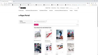 REHAU AG + Co: Neues REHAU e-Paper-Portal erleichtert Überblick über alle Produktinformationen