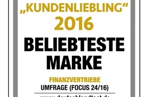 DVAG Deutsche Vermögensberatung AG: Ausgezeichnete Marke: Deutsche Vermögensberatung ist Kundenliebling 2016