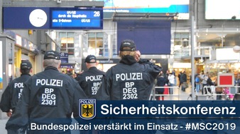 Bundespolizeidirektion München: Bundespolizeidirektion München: Bundespolizei anlässlich 55. MSC im Einsatz: Sicherheit aller Bahnnutzer hat höchste Priorität