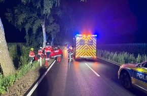 Polizeiinspektion Stade: POL-STD: 83-jähriger Autofahrer bei Unfall auf der Landesstraße 124 tödlich verletzt