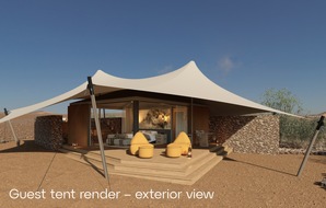 Schaffelhuber Communications: Wilderness Namibia: Spektakulär neues Design für die Ikone Wilderness Desert Rhino Camp - Neueröffnung im Juli 2024