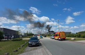 Polizeiinspektion Rotenburg: POL-ROW: Brand einer Lagerhalle im Industriegebiet