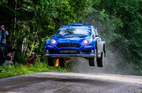 Ford-Werke GmbH: M-Sport Ford fährt bei Rallye Finnland aufs WRC2-Podium und baut Rekordserie an Marken-WM-Punkten weiter aus