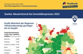 Postbank: POSTBANK WOHNATLAS 2024 Starker Abwärtstrend bei den Immobilienpreisen 2023