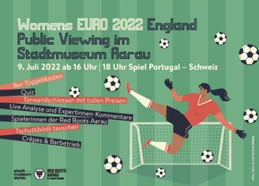 Fussball-Event zur Womans Euro 2022 auf dem Schlossplatz Aarau