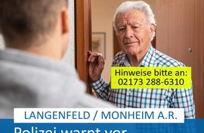 Polizei Mettmann: POL-ME: Polizei warnt vor falschen Handwerkern - Langenfeld / Monheim am Rhein - 2411108