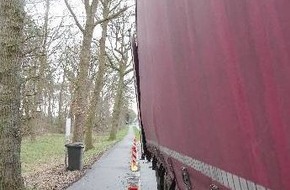 Polizeiinspektion Nienburg / Schaumburg: POL-NI: Langendamm - Sattelzug in Schieflage mit erheblichen Mängeln