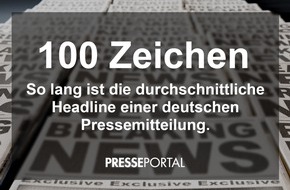 news aktuell GmbH: BLOGPOST: Länge der Headline einer Pressemitteilung: 100 Zeichen